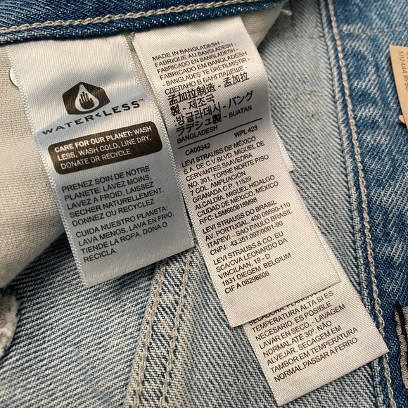 Levis Silver Tab Jeans 36x34 Loose Distressed Tapered Leg Denim Cotton -NWT - Picture 9 of 13